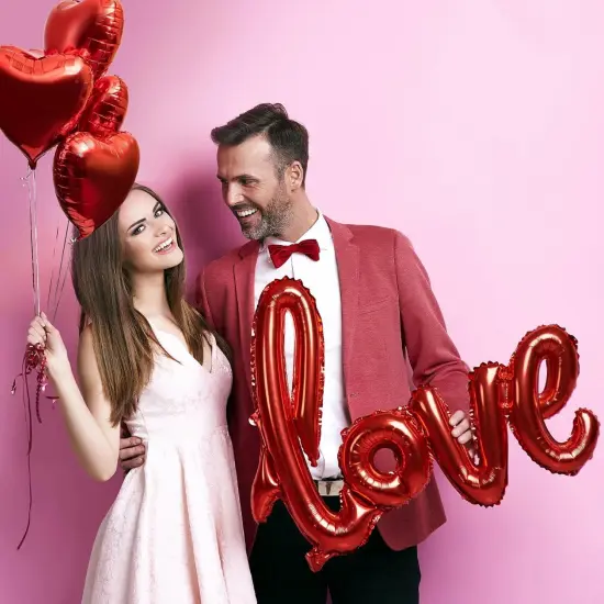 Red LOVE Foil Balloons and 18 Inch Red Heart Foil Balloons {4}