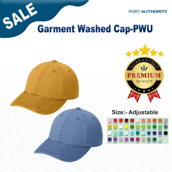 Port Authority&reg; Garment Washed Cap Chrome {3}