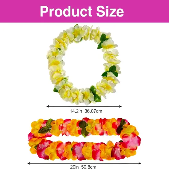 6 Count Thickened Summer Hawaiian Leis, Perfect Luau Party Supplies for Summer Beach Vacations, Essential Party Decorations {5}
