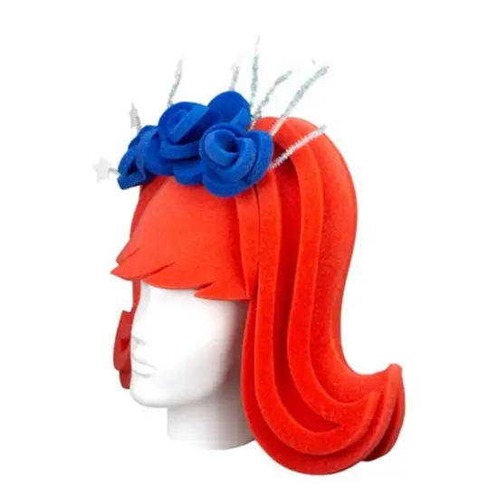 Stars Simple Wig Fun & Patriotic Party Accessory {3}
