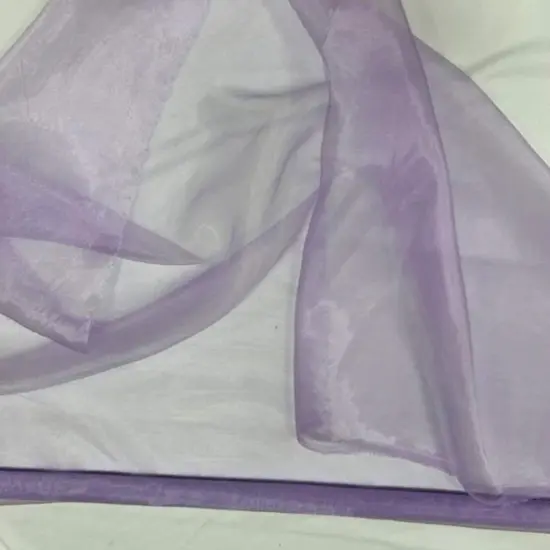 1 Yard Sheer Organza Fabric Crisp Lightweight Elegant Material for Decor Fashion Crafts Lilac {1}