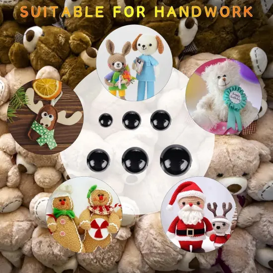 150Pcs 6-12 mm Plastic Safety Eyes with Washers {2}