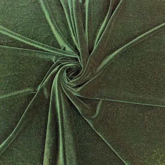 1 Yard Misty Glitter Velvet Fabric for Costumes Apparel Cosplay Dresses Crafts 60 Inches Width Hunter Green {1}