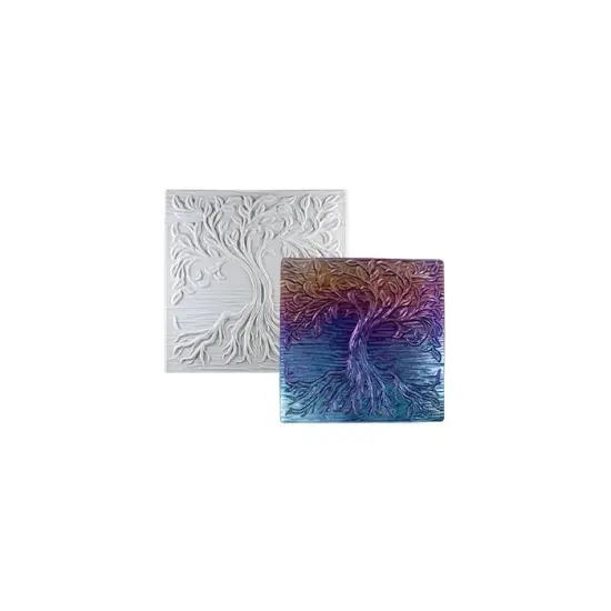 12&rdquo; x 12" x 0.5" Tree of Life Texture Glass Fusing Kiln Mold {1}