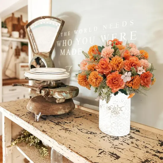 4 Bundles Artificial Fall Flowers - Chrysanthemum {5}