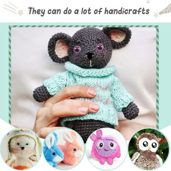 84pcs Safety Eyes and Noses with Washers - 6mm to 14mm {3}