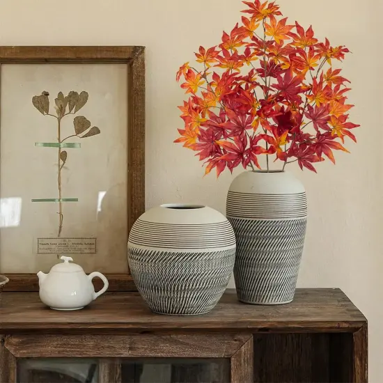 Artificial Maple Leaves Fall Branches {3}