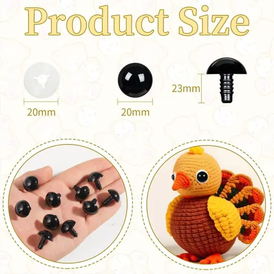 40pcs 20mm Upgraded Safety Eyes for Crocheting {2}