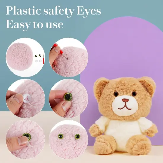 Colored Crochet Eyes with Washers Safety Eyes {2}