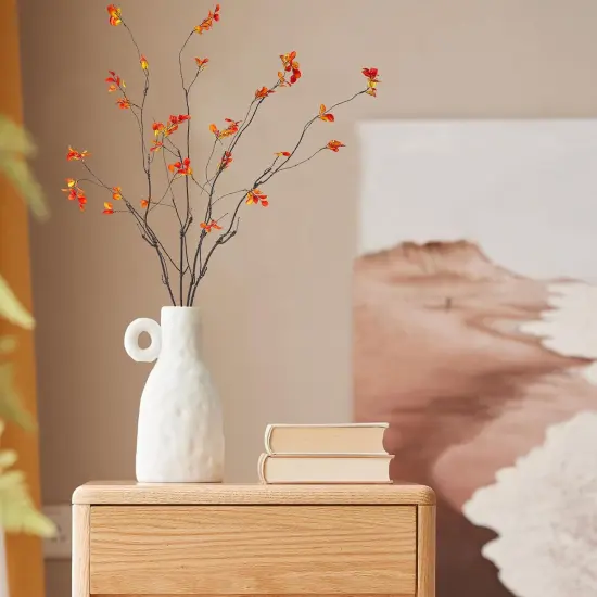 4pcs 38" Autumn Fake Plants with Stems - Orange {4}