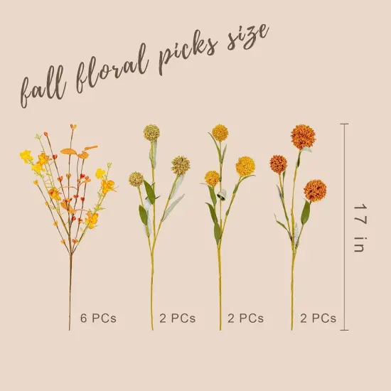 12 Pack Artificial Fall Flowers - 17 Inch {5}