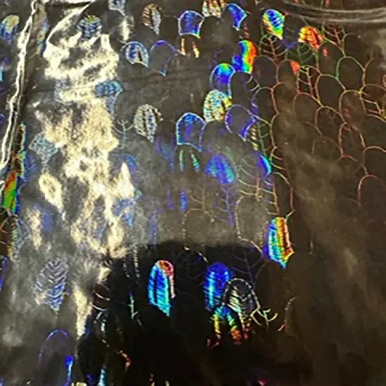 1 Yard Stretch Vinyl Fabric Leaves Print For Cosplay Dancewear Leggings Crafts 60 Inch Width {1}