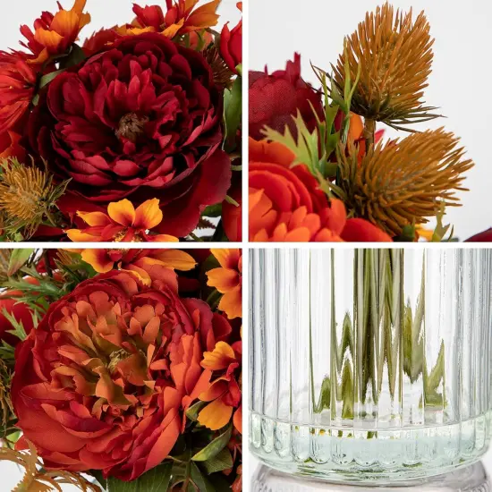 Peony Fake Fall Flowers Centerpieces {2}