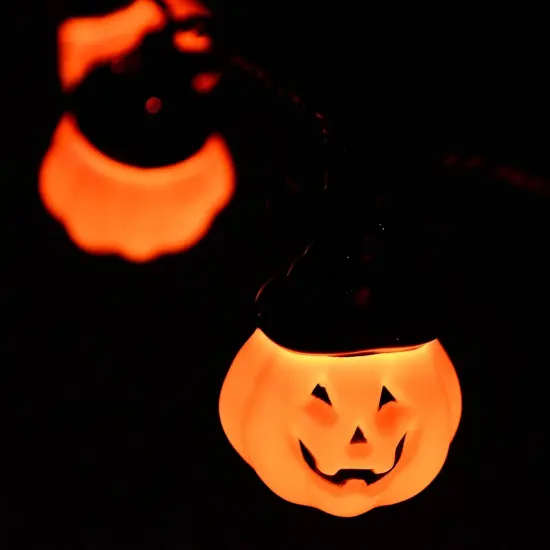 Halloween Wizard Hat Pumpkin Lights - 10 Cute Hooded Pumpkin {4}
