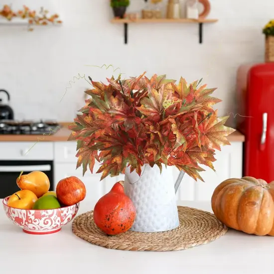 5PCS Artificial Fall Maple Bushes {4}