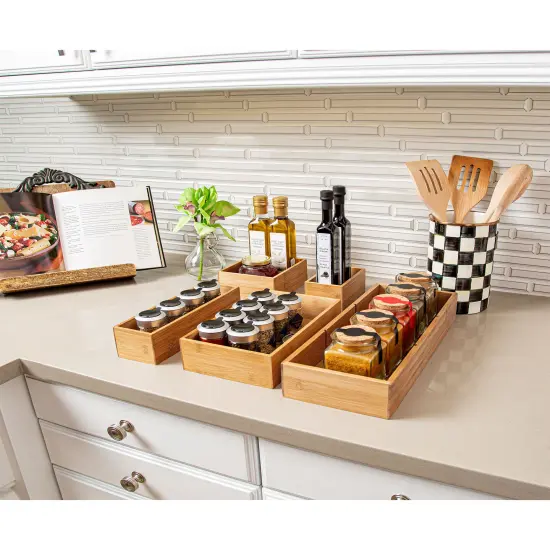 Seville Classics 5-Piece Bamboo Storage Set {3}