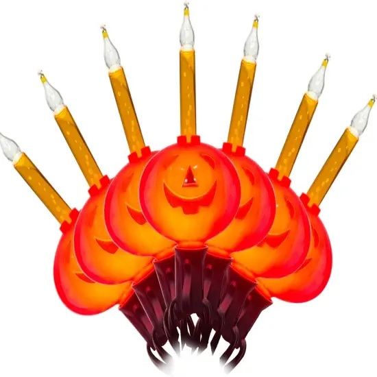 Orange Vintage Halloween String Lights - Jack O Lantern {1}