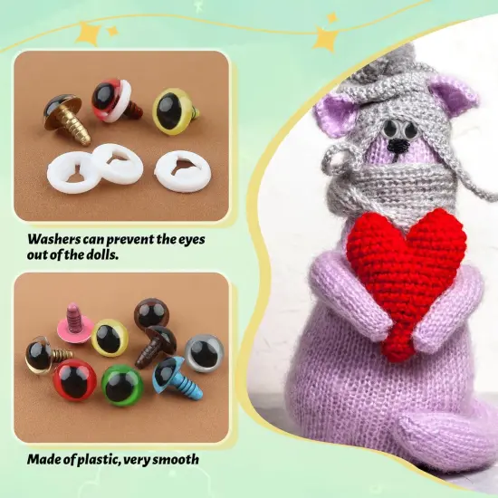 64pcs Safety Eyes - 15mm (8 Colors) {4}