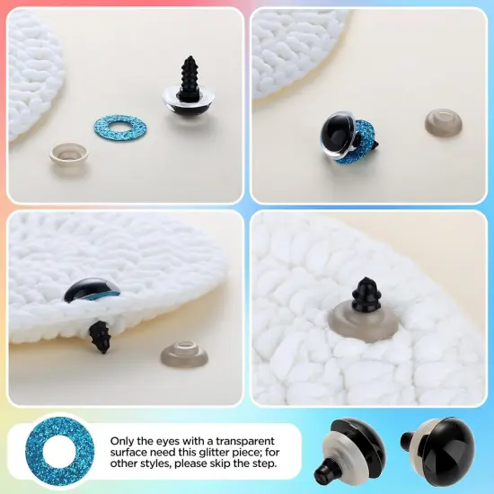 1150pcs Safety Eyes for Crocheting, 5mm-16mm Crochet Eyes and Noses {2}