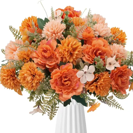 4 Bundles Artificial Fall Flowers - Chrysanthemum {1}