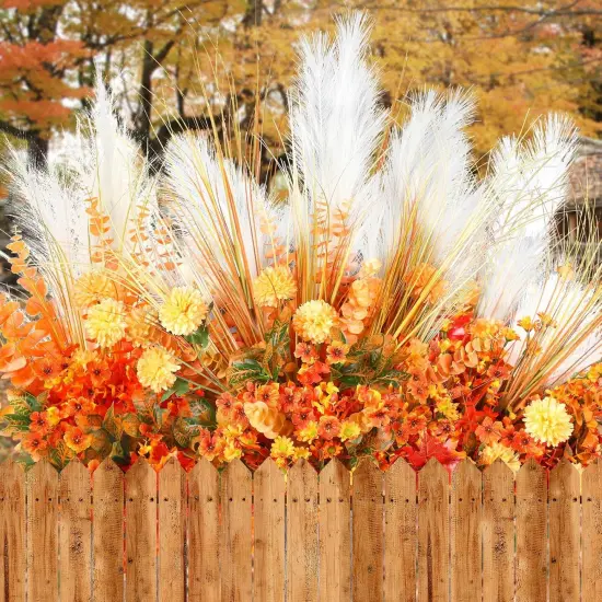 30 Bundles Artificial Fall Flowers Fake Plants {1}