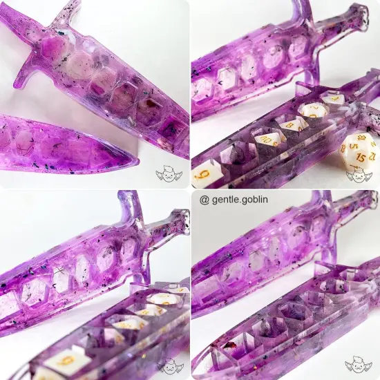 LET'S RESIN Resin Dice Box Mold for Mini Size DND Dices, Silicone Box Molds for Polyhedral Dices Set, Resin Casting Molds for Dice Case Making, DIY Gift for Dice Lovers {2}