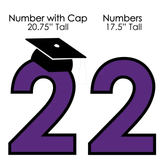 Big Dot of Happiness Purple 2025 Graduation Party Yard Signs - Outdoor Lawn Decorations - 2025 {7}