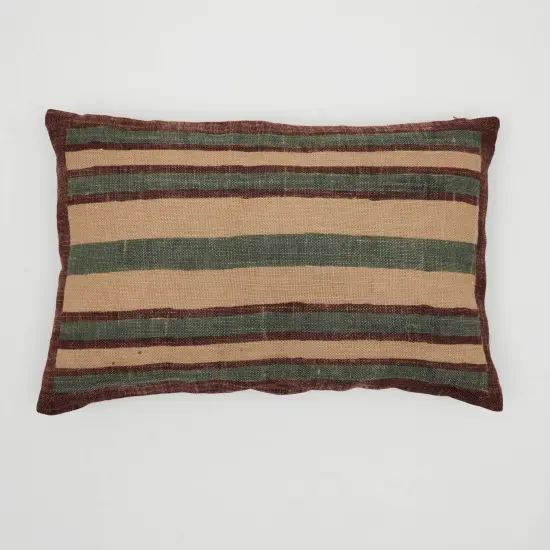 DuoWeft Stripe Cushion &ndash; 24 x 16 Inch Lumbar Pillow for Sofa, Bed & Home D&eacute;cor &ndash; Stylish, Textured, and Durable Accent Cushion for Living Room, Bedroom, and Office {2}