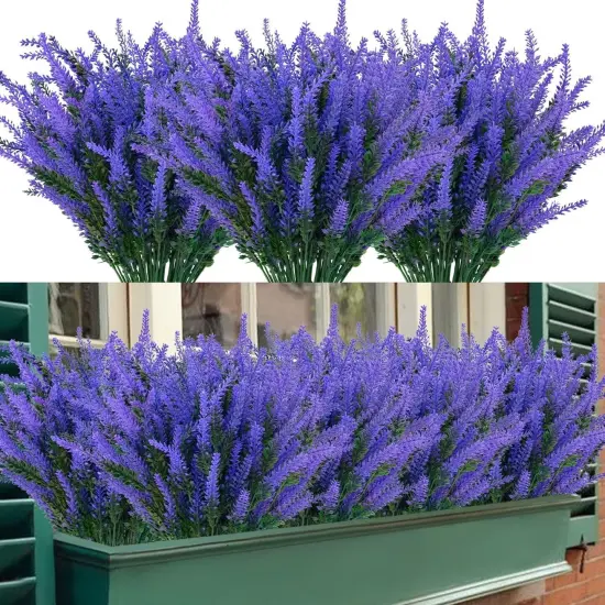 4pcs Lavender Plants for Elegant Table Decor & Relaxing Fall Ambiance Blue {4}