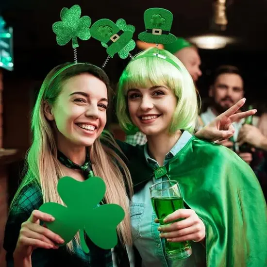 12 Pcs St. Patrick's Day Headband Leprechaun Headband Shamrock Green Headband-St. Patrick&rsquo;s Day Party Favors {2}