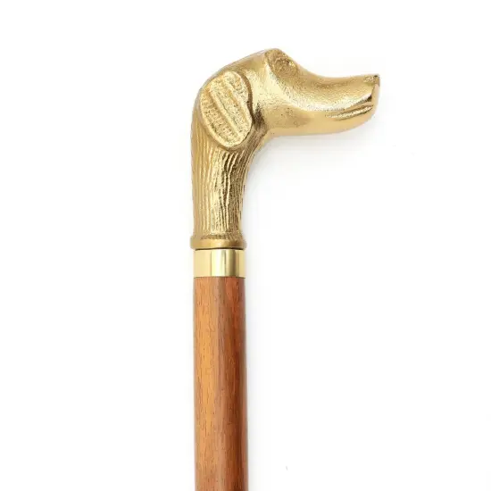 Decorative Vintage Metal Dog Design Handle Walking Stick-Walking Cane-36" {4}