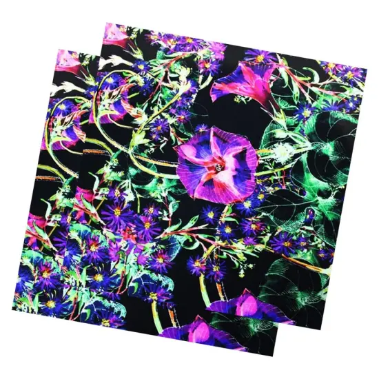 Digital Blooms Printed Spandex {4}