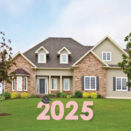 Big Dot of Happiness Rose Gold Grad - 2025 Yard Sign Outdoor Lawn Decorations - Graduation Party Yard Signs - 2025 {4}