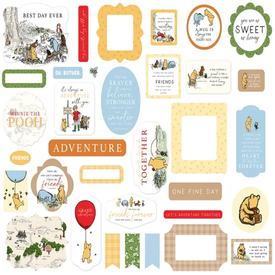 Echo Park Winnie The Pooh Ephemera Die-Cut Cardstock Pieces {3}