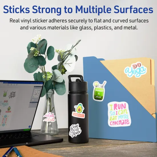 Avery Vinyl Sticker Paper, 8.5" x 11" Rectangle {6}