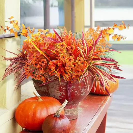19 Bundles Artificial Fall Flowers {5}