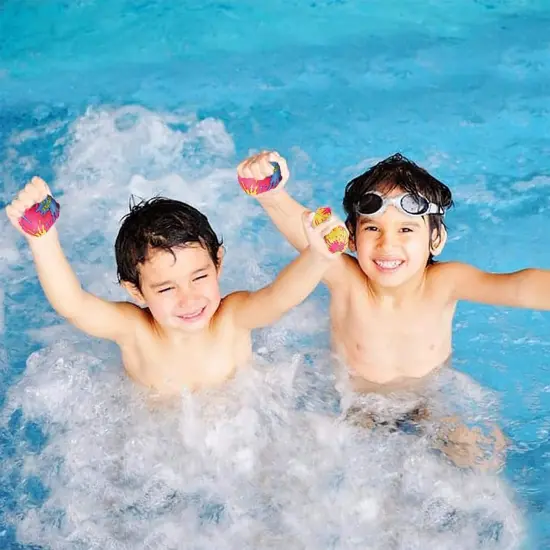 4E's Novelty 12 Pack Water Bomb Splash Balls - 3" Mini Absorbent Sponge Balls for Pool Party Favors for Kids {4}