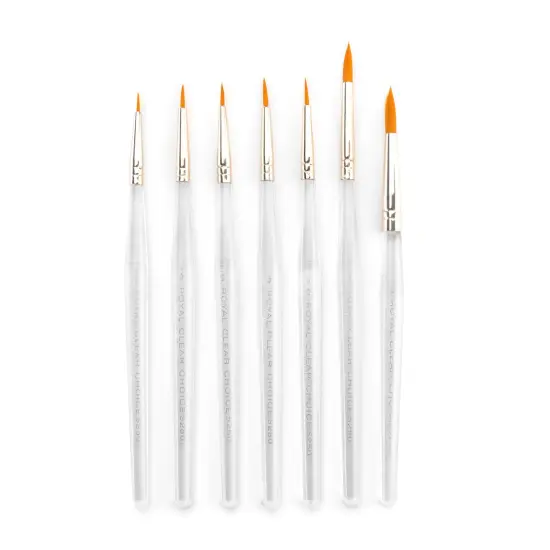 RSET-9158 | 7pc Golden Taklon Round/Detail Brush Set {2}