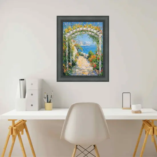 Gothic Wooden Black Scoop Bead Picture Frame 20x20 frame {5}