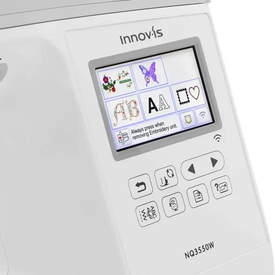 Brother NQ3550W Sewing & Embroidery Machine, 6" x 10" Field Size, 291 Sewing Stitches, Includes BES Lettering Software + Brother Magnetic SAMF180 Hoop + Mr. Vac & Mrs. Sew - Embroidery + Sewing Videos {6}