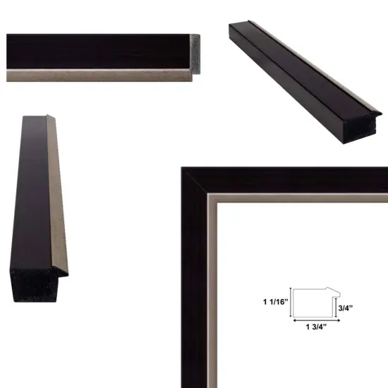 Cafe Wood With Silver Lip Picture Frame 8x10 frame {4}