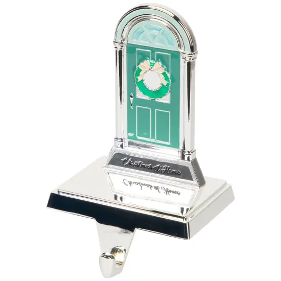 Northlight Christmas At Home Front Door Stocking Holder - 5" Silver {7}