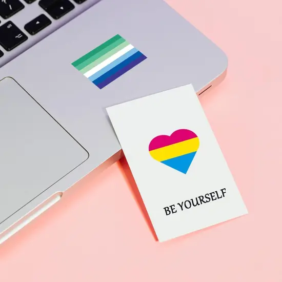 Pride Stickers 1000 PCS, LGBTQ+ Heart & Flag Stickers Pack Roll for Transgender Lesbian Bi Nonbinary Gay Pan ACE Stuff Parade Accessories Present {4}