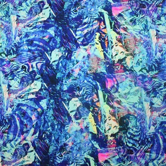 Abstract Zebra Printed Spandex Fabric {2}