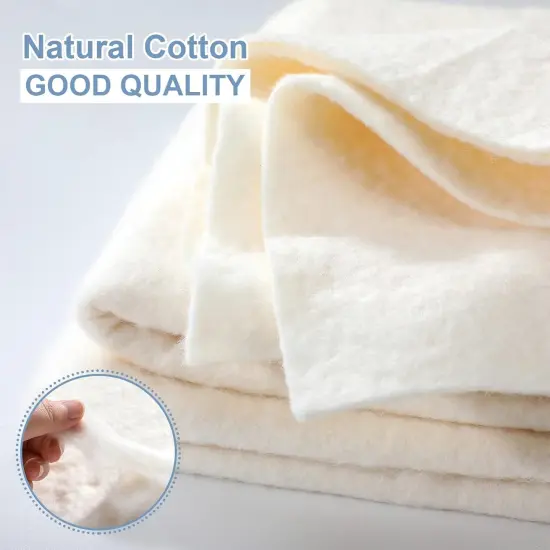 3 Pcs Natural Cotton Quilt Batting Heat Resistant Batting Warm White (40 x 40 Inch) {4}