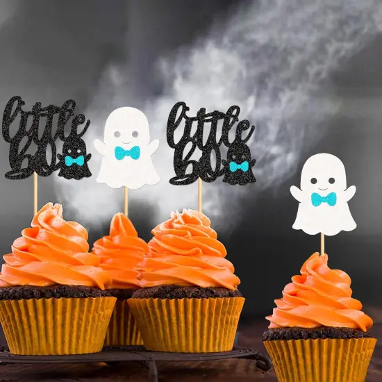 Halloween Little Boy Ghost Cupcake Toppers {2}