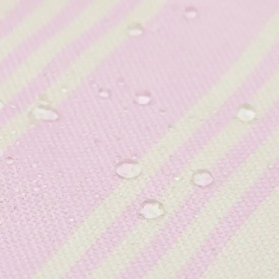 Set of 6 Placemats 16.5 x 12.6 in, Beige Pink Striped Washable Place Mats for Kitchen & Dining Table Decoration {3}