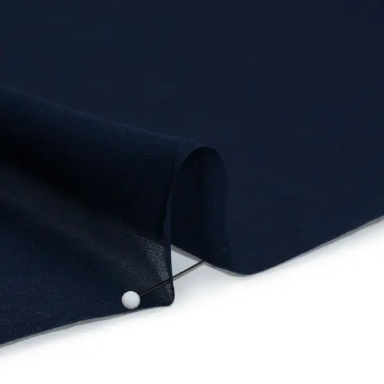1 Yard Navy Blue Silk Georgette Designer Deadstock Lightweight Fabric 55 inch Width {2}