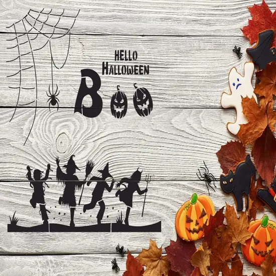 9PCS Halloween Stencils for Painting on Wood(Halloween 12*12 inch) {1}