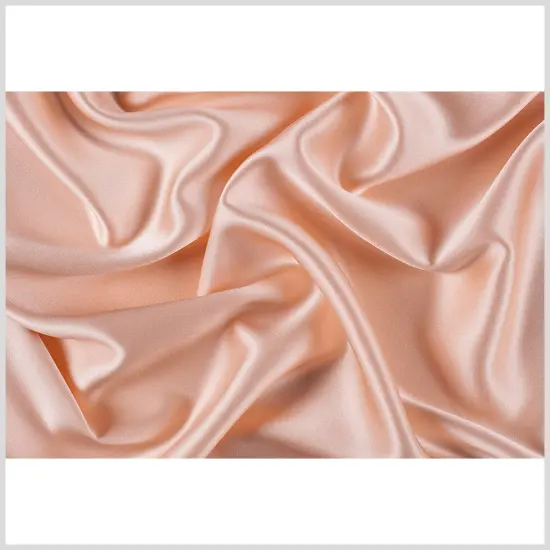1 Yard Pale Blush Silk Crepe Back Satin Soft Smooth Romantic Sewing Fabric for Evening Dresses 44 inch Width {3}